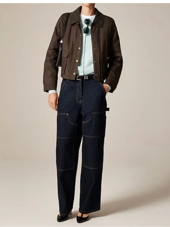 J.Crew Cropped Barn Jacket™ in ripstop cotton