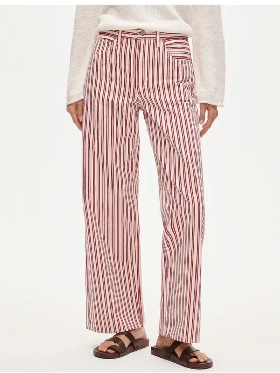 J Crew everyday wide leg jean in stripe