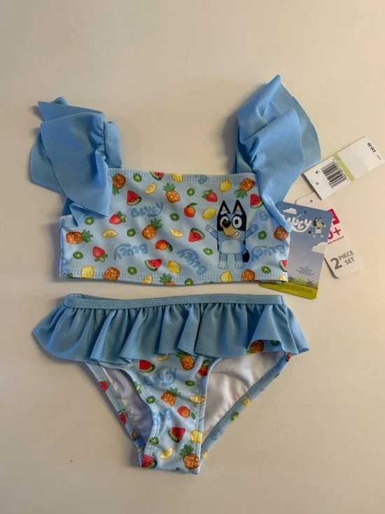 *New with tags BLUEY Swim Tankinis UPF 50+ Girls 4T BINGO DISNEY