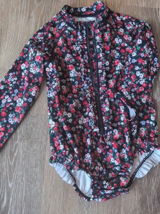 Janie and Jack floral long sleeve swimsuit 12-18 months