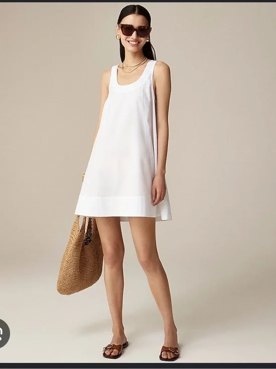 NWOT J Crew Scoopneck shift dress in cotton poplin