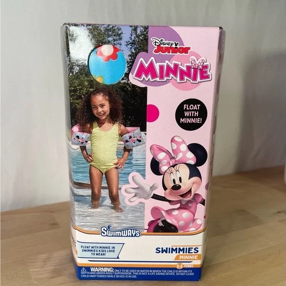 Disney Junior Minnie Mouse Kids Swim Arm Bands - Pink and White