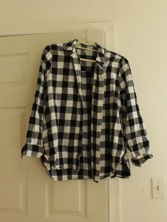 J crew plaid cardigan size L