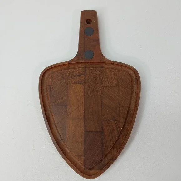 Digsmed Denmark Mid Century Danish Teak Cheese Cutting Board, w/ Magnets handle