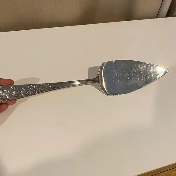 Lenox Ornate Porcelain & Stainless Steel Wedding Cake Server / Pie Server