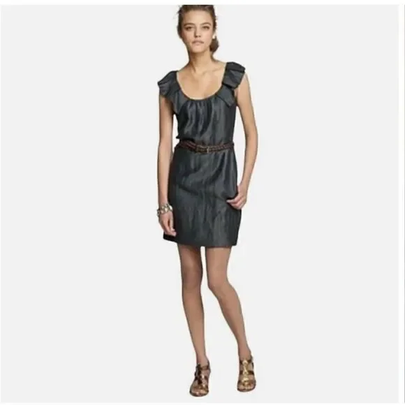 J Crew Rumpled Linen Merton Shift Dress NWT