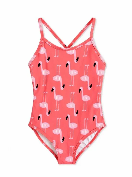 Hanna Andersson Pink Flamingo One Piece Swimsuit Size 10