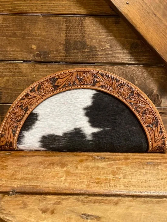 Cowhide taco wallet/wristlet