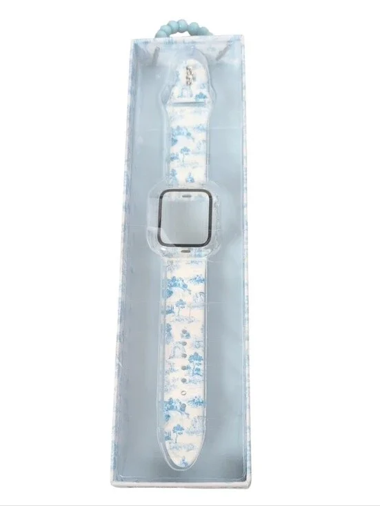 XO Poppy Blue Toile Apple Watch 2 in 1 Band & Bumper Set