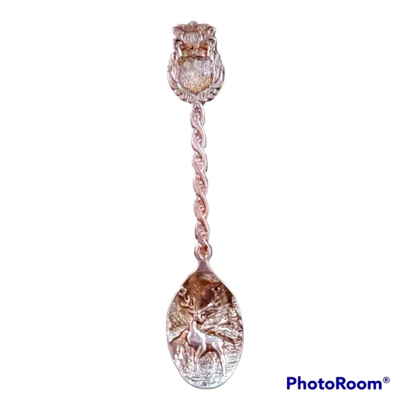 Collectable Big Buck Silver-Tone  Souvenir Deer Spoon 4.5