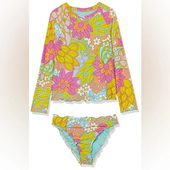 Hobie Girls Long Sleeve Bikini Top (No Bottom)