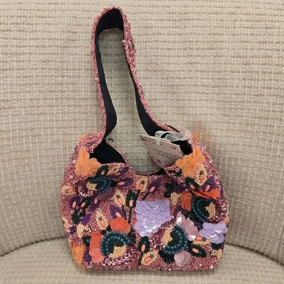 Stylish Multicolor Beaded Handbag
