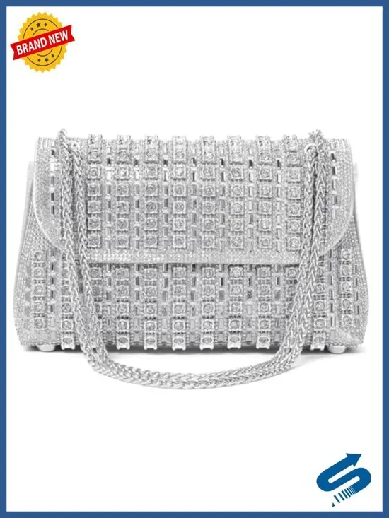 Sparkling Rhinestone Evening Clutch Handbag Purse Ladies Crossbody Shoulder Bag