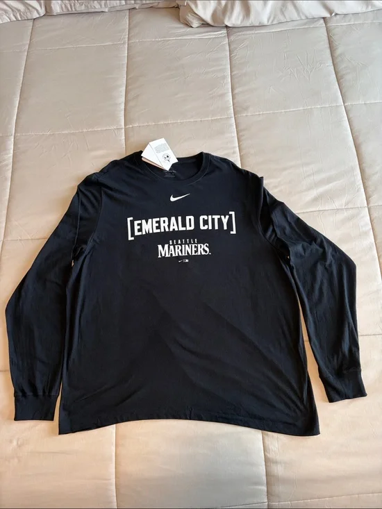 Nike Black Long-Sleeve 'Emerald City' Seattle Mariners Tee