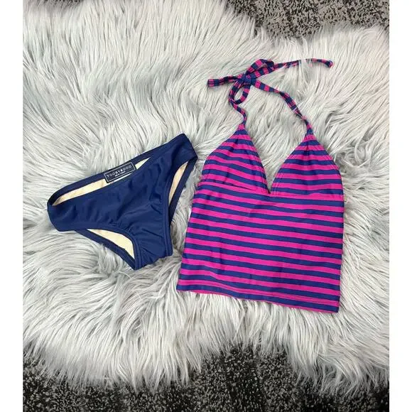 Toobydoo Navy‎ Pink Tankini Swim Suit 12-24month NWT