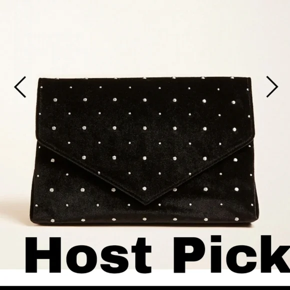 🌺NWT Shimmer Dot Velvet Clutch