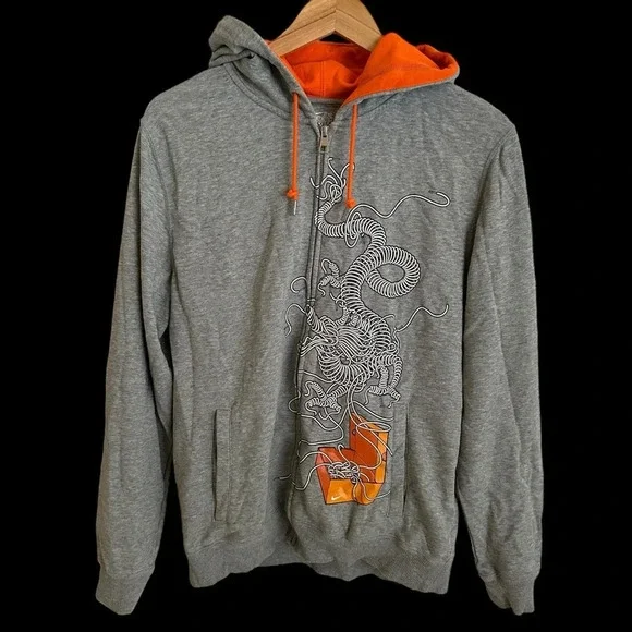 Nike The Athletic‎ Dept Large Gray Zip Up Hoodie Jacket Sweatshirt Laces Japan L