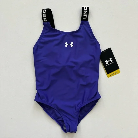 Under Armour Girls Royal Purple One Piece Swimsuit Size 5