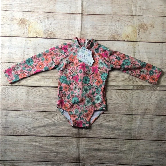 Floral‎ Long Sleeve Swimsuit