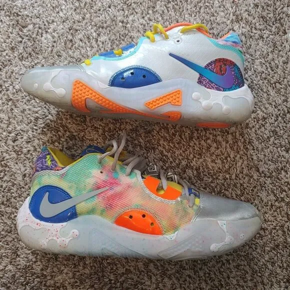 Nike Paul George Sneakers PG 6 'What The' Multicolor Shoes Men's Size 9