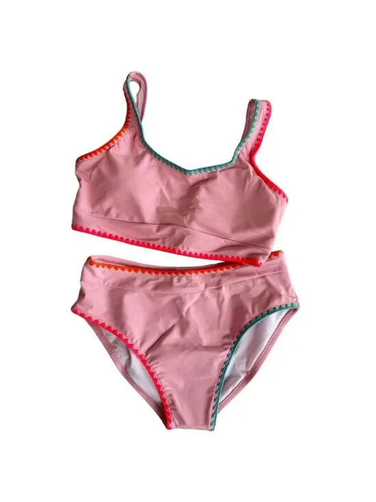 NEW Youth Pink 2 Piece Bikini Swimsuit Size 14 Youth #26085
