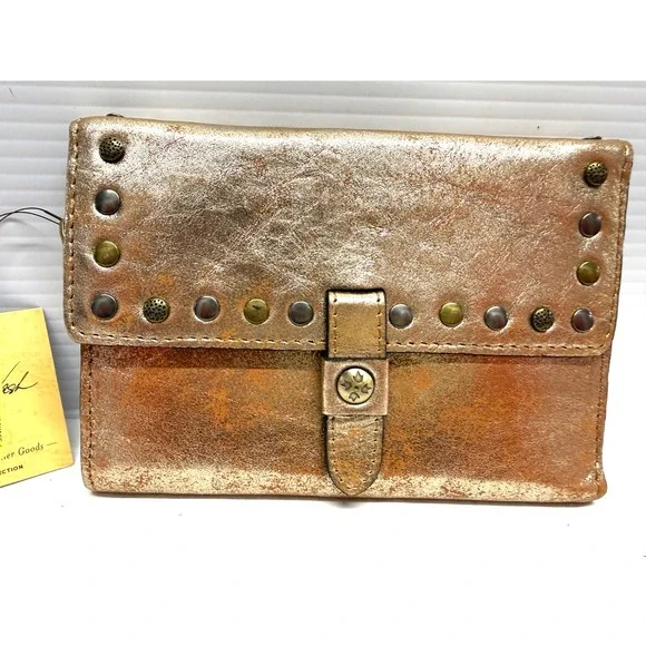 Patricia Nash Colli Leather Wallet W/ RFID Protection- ROSE GOLD BRONZE NEW