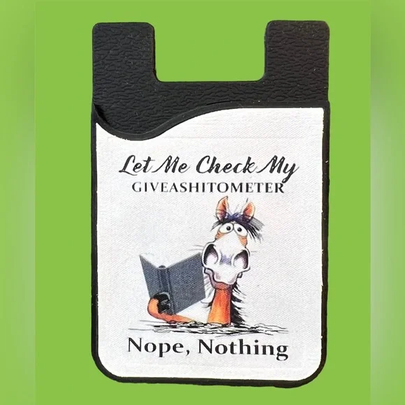 Let Me Check My Horse Silicone Phone Wallet Card Holder Silica Gel Pocket