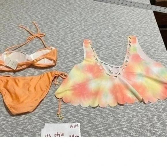 PurColoured bikini set‎ Made Korea 9M=girl 7-8 years old. SKU-A115