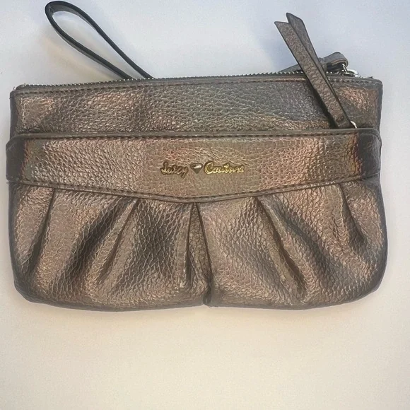 Juicy Couture Bronze iridescent Wristlet Clutch Some wear - look closely