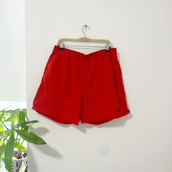 Nike Men's Red Retro Swim Trunks Size XXL