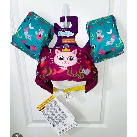 Life Vest Flotation Device 33-55 Lbs Pink Kitty Mermaid  NWT