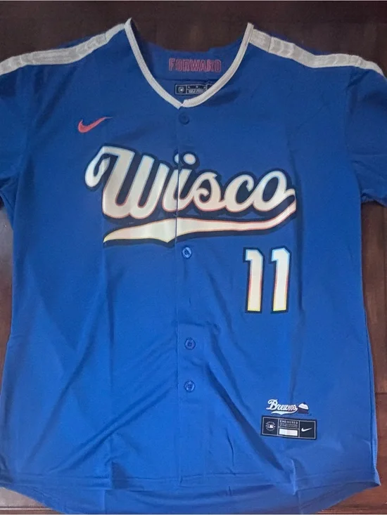 Jackson Chourio Adult Brewers City Connect Jersey Size XL