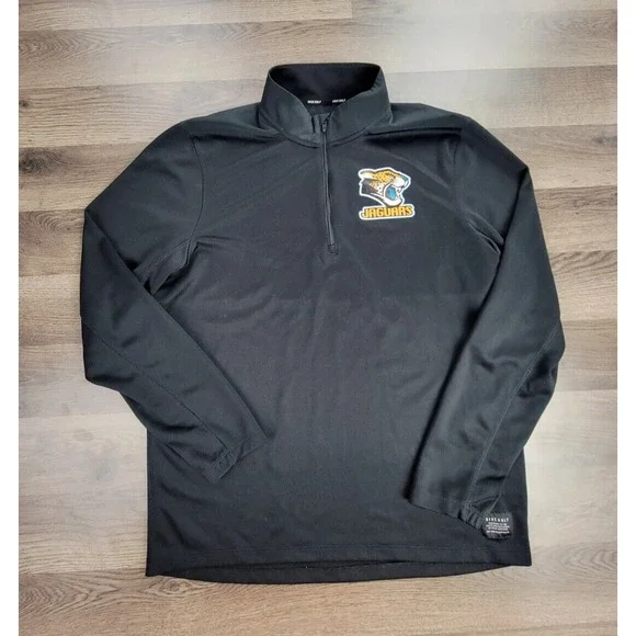 Nike Jacksonville Jaguars 1/4 Zip Jacket Pullover Medium Black Sweater NFL Mens