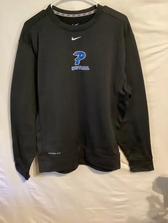 2423 Nike Mens Piedmont Academy Therma Fit Long Sleeve Sweatshirt Black Medium