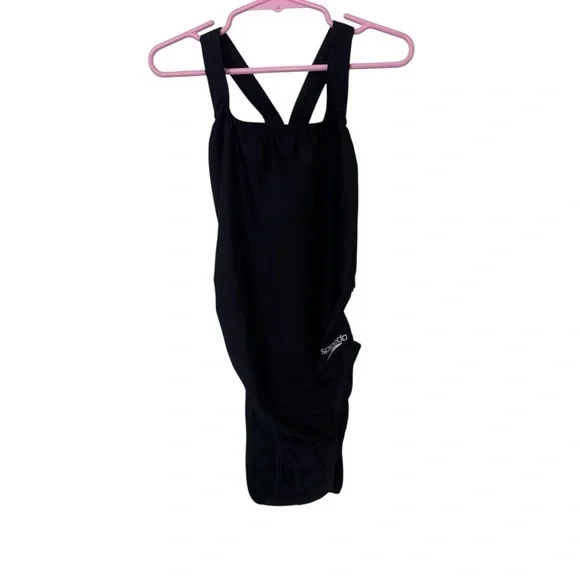 *New* Speedo kids Jet Black ONE PIECE swimsuit size 28 ProLT