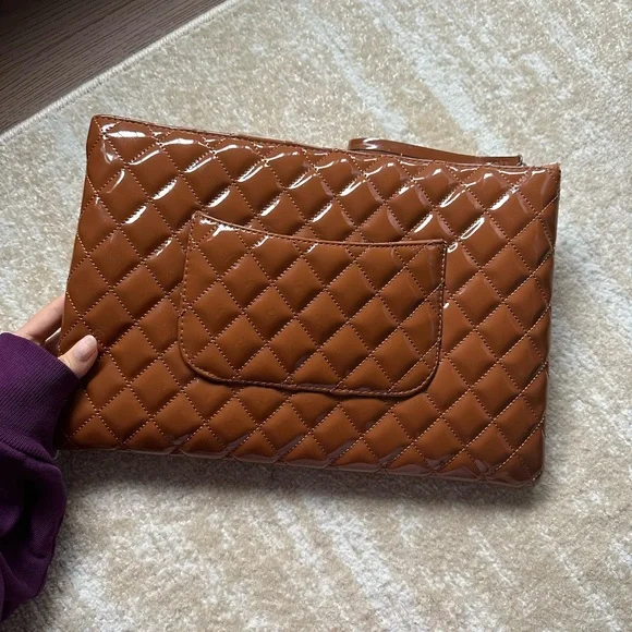 Elegant Brown Quilted Women's Bag