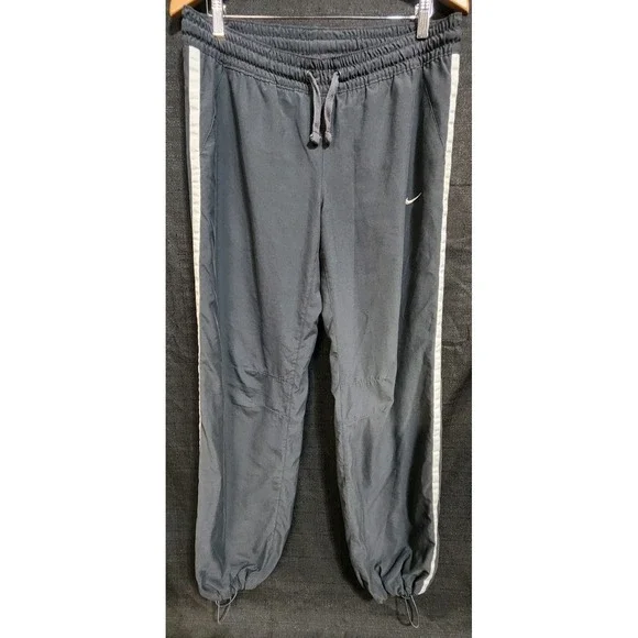 Vintage‎ NIKE THE ATHLETIC DEPT Orange Tag Mens M Gray Track Pant Y2K 00s Wind
