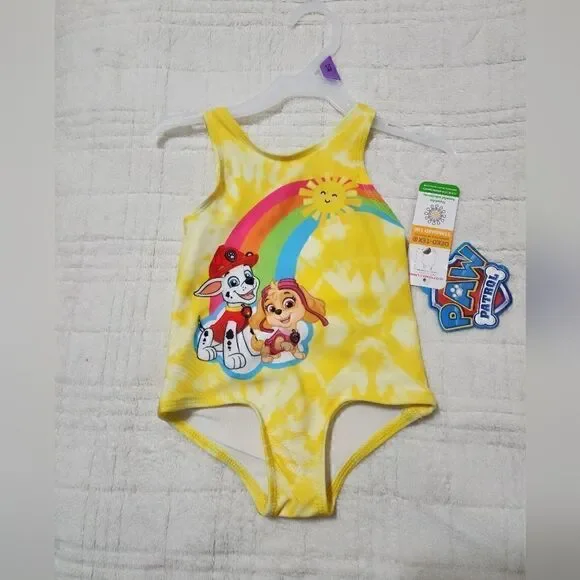 Paw Patrol Baby and Toddler Girl One-PieceSwimsuit, Size 12M