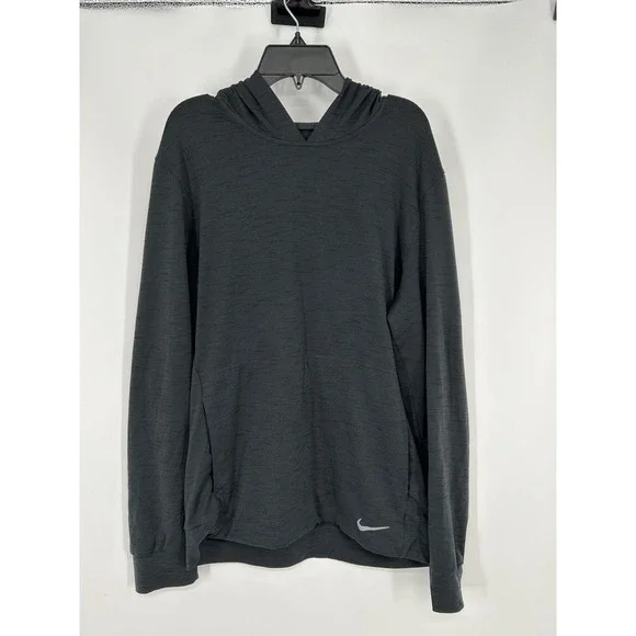 Nike Yoga Lightweight Hoodie Pullover Loose Fit Dark Grey DQ4886-045 Small‎