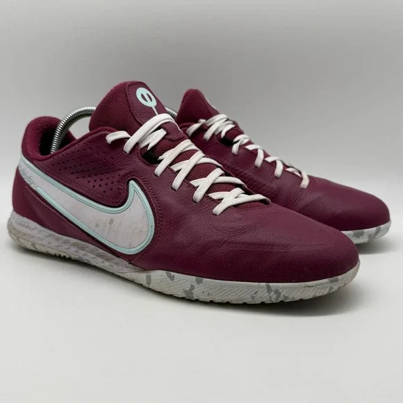 Nike React Tiempo Legend 9 Pro IC Mens 11 Burgundy Indoor Soccer DA1183-614