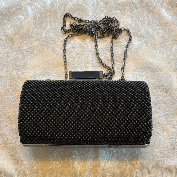 Black Beaded Clutch by Jessica McClintock