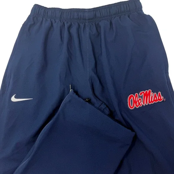 Nike Ole Miss Rebels Dri-FIT Track Pants Mens Medium Navy Blue 814888-419