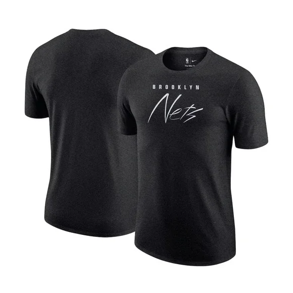 Nike Brooklyn Nets Men's Court side Versus Flight Max90 T-Shirt Heather Blk 2XL