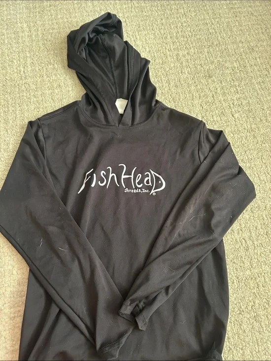 Black Youth Hoodie With Center Tag