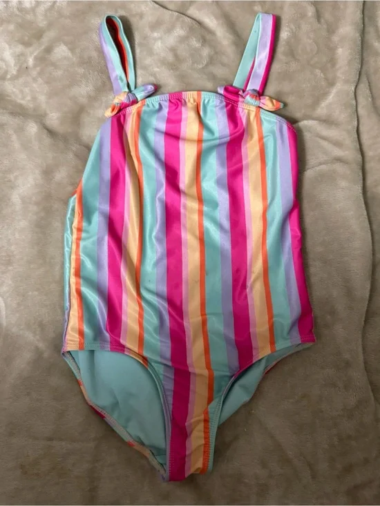 wonder nation Kids One-Piece Swimsuit in Pink, Turquoise, Orange, Yellow, Purple