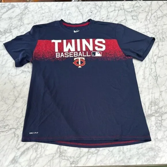 Nike Men’s Minnesota Twins Baseball DriFit T-Shirt MLB Athletic Cut Sz XL