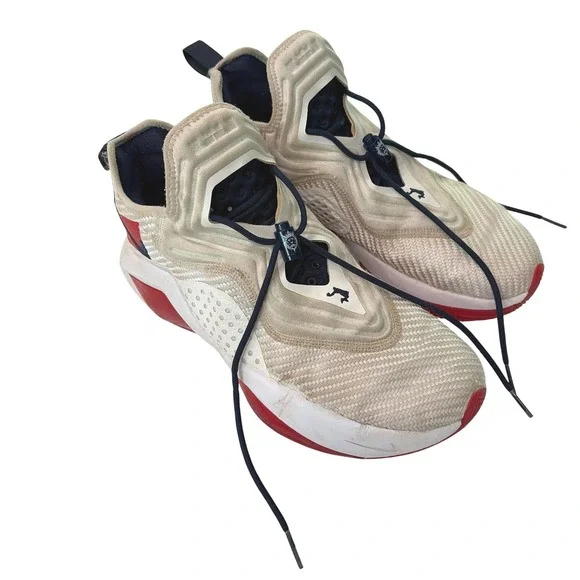 Nike Mens LeBron Soldier 14 Basketball Shoes White Red Navy CK6024-100 Size 9