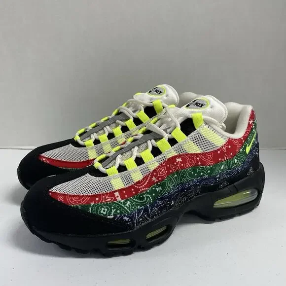 Nike Air Max 95 OG Big Bubble Paisley Neon IQ0620 100 Size 6.5 Men Size 8 Women