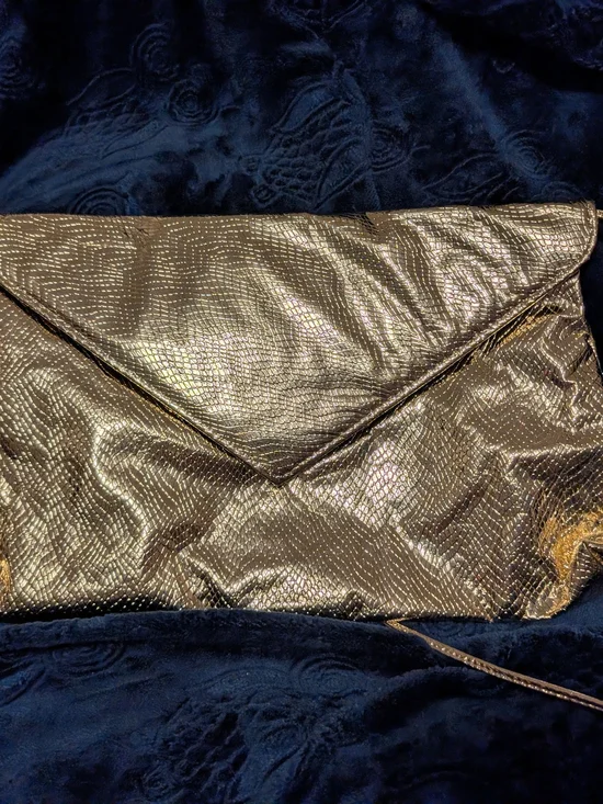 Metallic Gold Envelope Clutch - Women's Wristlet