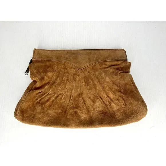 Brown Leather Clutch Bag Purse